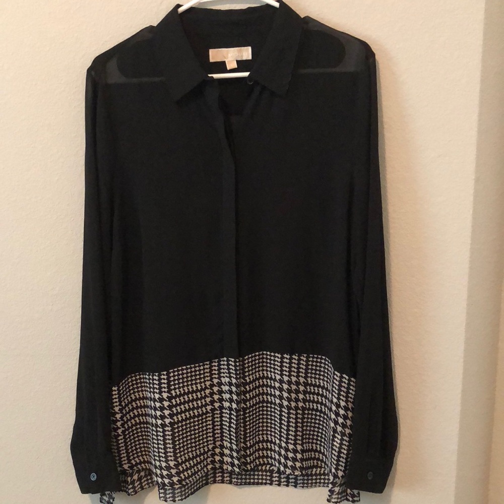 MICHAEL Michael Kors Herringbone Blouse